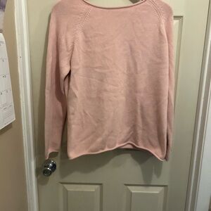 Eddie Bauer Soft Pink Crew Neck pull over Sweater with long sleeves- size XXL